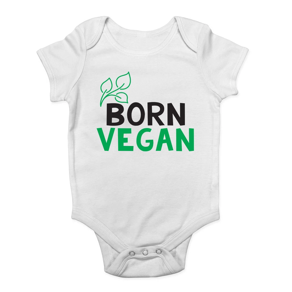 BABY ORIGINALS Born Vegan Vegetarian Jungen und Mädchen Baby Grow Weste Body