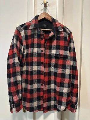 J.CREW Black Label Mens  Buffalo Plaid Wool Jacket Shirt Size Small - Image 1 of 4