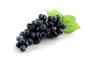 Mejor tazón de fruta de plástico decorativo artificial grande racimo de uvas negras nuevo - Imagen 1 de 4