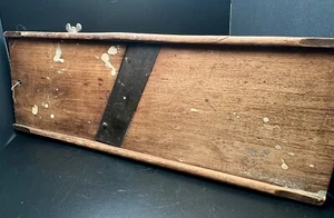 Vintage Primitive Wooden Kraut Cabbage Slaw Cutter Slicer Antique 17” X 6” - Picture 1 of 3