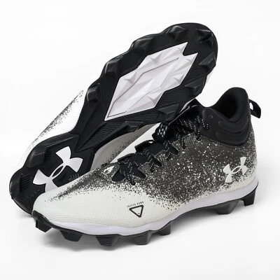 Under Armour Spotlight Franchise RM 2.0 Black White Football Cleats - Mens Sz 16 - Image 1 of 4