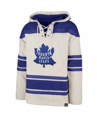 Toronto Maple Leafs '47 Brand Oatmeal Superior Lacer Pullover Hoodie - Image 1 of 3