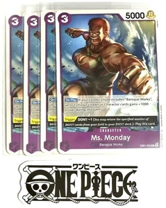 4x One Piece EB01-035 C Ms. Monday - English - Regular - TCG - Mint - Picture 1 of 1