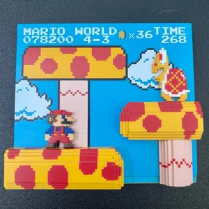 Nintendo Japan Super Mario Bros. DotGraphics Stage/Level Figure World 4-3 - Picture 1 of 4