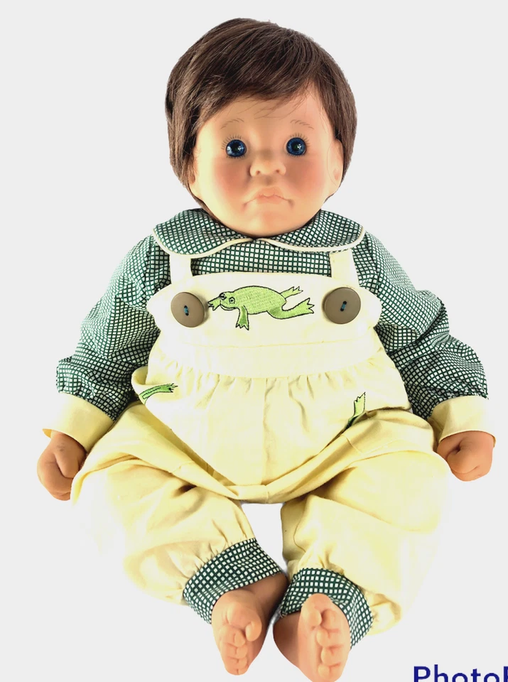 Lee Middleton Ojos Azules 20" Vinilo Tela Bebé Muñeca Sentir Rana Org Conjunto De Colección Foto 1 de 4