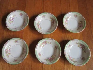 Vintage HW Czech Fine China HWC18 Fruit Dessert Small Bowls Dish Lot of 6 RARE - Picture 1 of 12