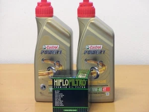 Castrol Power 1 4T 10W40 / Ölfilter Kawasaki ER-5 Twister Bj 96 - 06 - Picture 1 of 1