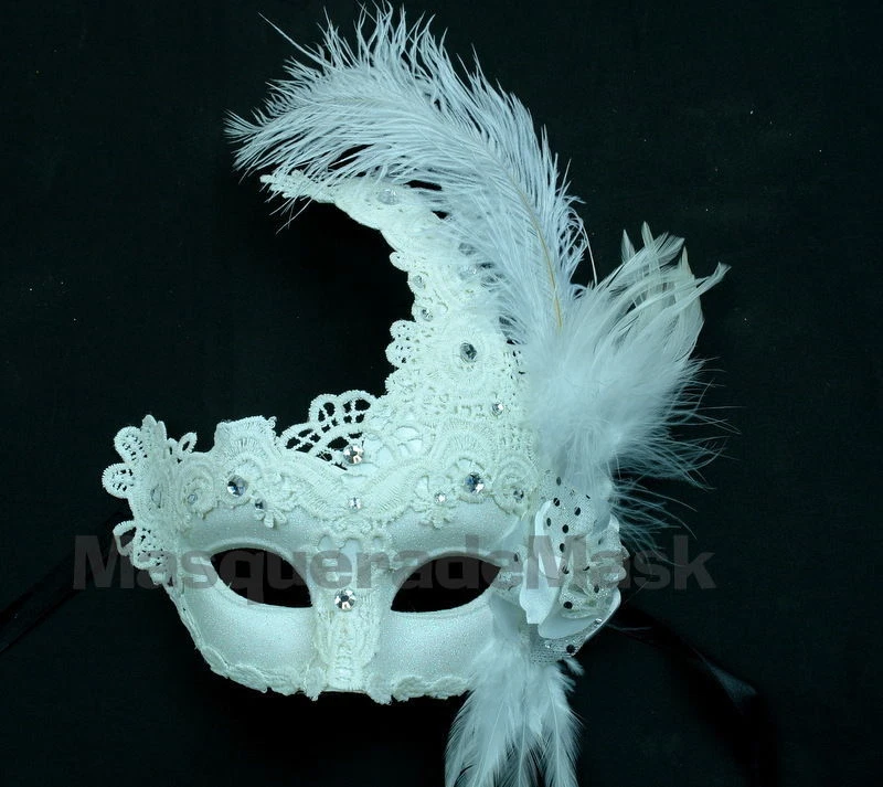 Mascarada Baile Pluma Máscara Halloween Disfraz Cumpleaños Graduación Baile de graduación Fiesta Foto 1 de 1