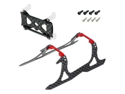 Aluminium/Carbon Fibre Landing Gear 'A' Style W/Battery Mount Red - Infusion 120 - Image 1 of 2