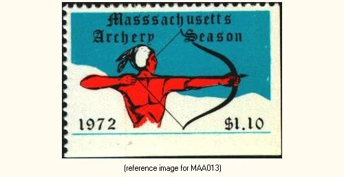 D2K Massachusetts Archery Stamp 1972 $1.10 - Image 1 of 1