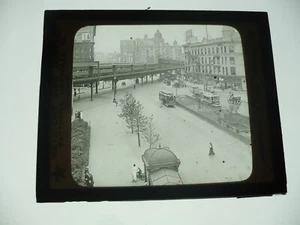 DIAPOSITIVA DE VIDRIO LINTERNA MÁGICA - De interés periodístico - Keystone #31 - Formularios de transporte de Nueva York - Imagen 1 de 2