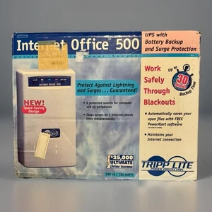 BRAND NEW SEALED INTERNET OFFICE 500 TRIPPE-LITE POWER BACKUP PROTECTION 2 LINE - Afbeelding 1 van 2