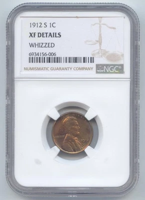 1912-S Lincoln Wheat Cent, NGC XF Details, Scarce S Mint - Image 1 of 2