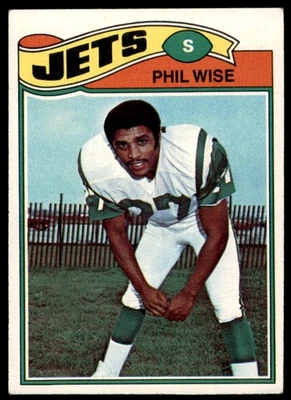 1977 Topps Phil Wise RC New York Jets #377 EX-EXMT - Image 1 of 2