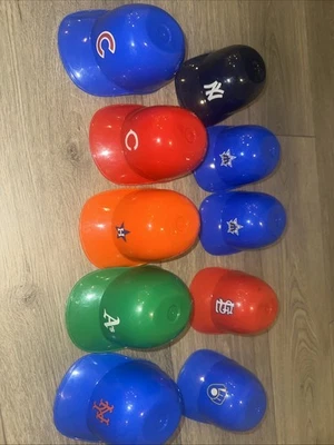 Lote de 10 Mini Casco de Plástico de Béisbol De Colección Laich MLB Mariners A Mets NY Rojo Foto 1 de 4