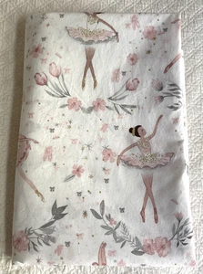 Pottery Barn Kids Ballerina Dancers One Flat Twin Sz 100% Organic Cotton Sheet - Picture 1 of 11