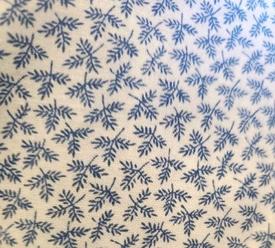 Vnt Sewing Fabric Marcus Bros Navy Micro Leaf Faye Liverman Burgos 1yx45" Cotton - Image 1 of 4