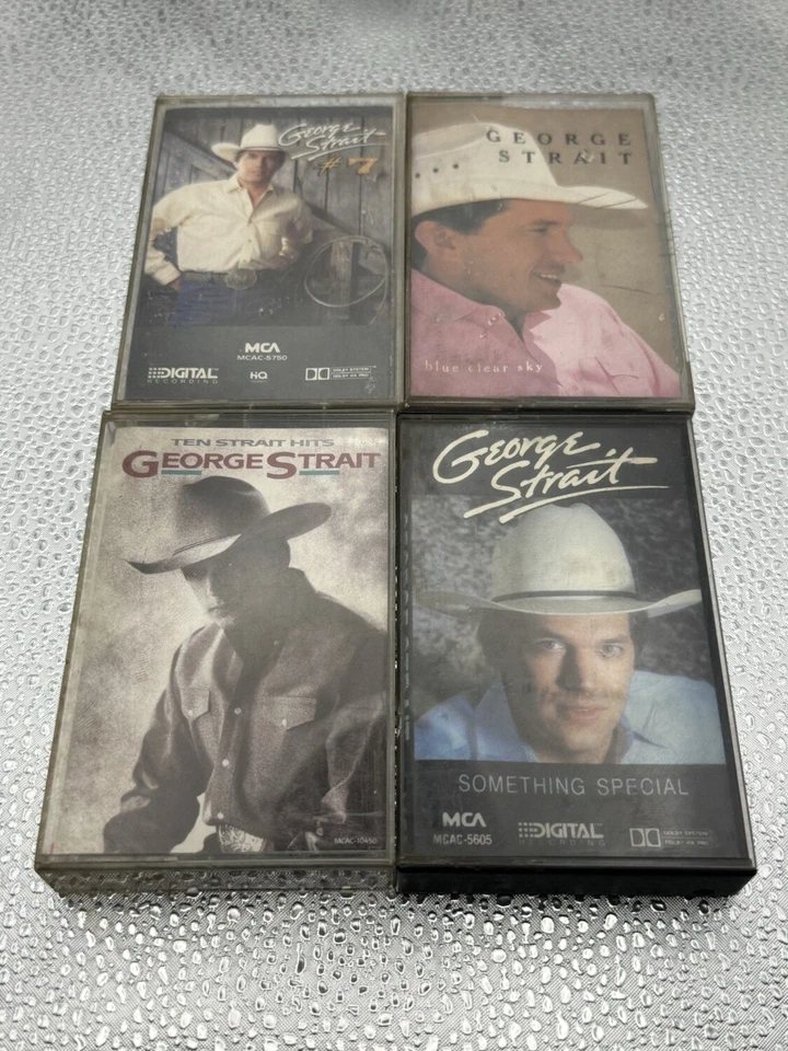 Vintage Lot Of 4 George Straight Country Cassettes Something Special #7 Hits Etc - Image 1 of 2