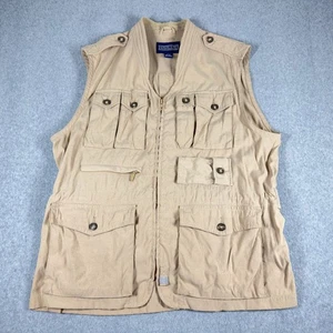 Lands' End Men's Large Travel Safari Utility Vest Field Fishing Hunting Outdoor - Picture 1 of 4