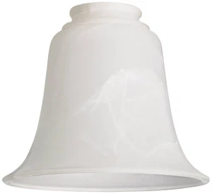 Marbleized Glass Bell Shade 2 1/4" Fitter for Ceiling Fan Light Kit Set of 4 - Picture 1 of 1