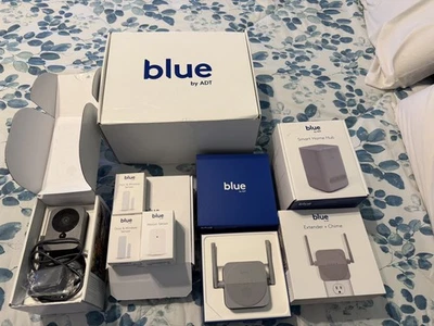 Blue by ADT 8 Piece Home Security System Smart Hub, 5 Door/Window Sensors CAMERA - Image 1 of 4