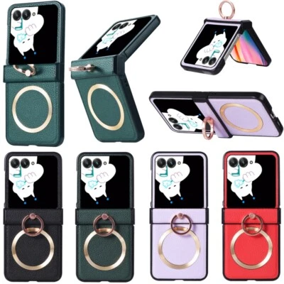 Dustproof Magnetic Rugged Luxury Flip Case Cover For Motolola Moto 50 Ultra 5G - Image 1 of 4