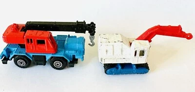 Vintage 1980s Welly Tadano Rough Terrain Crane & Excavator Lot Of 2 Equipment - Image 1 of 4