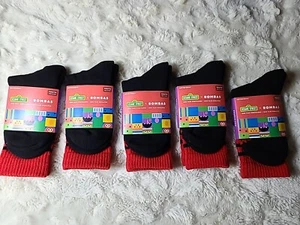 New Lot Of 5 Bombas Sesame Street Socks Elmo Size Youth Red Black - Picture 1 of 5