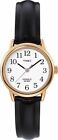 Timex T20433, Women's Easy Reader, Black Leather Watch, Indiglo, 25MM Case