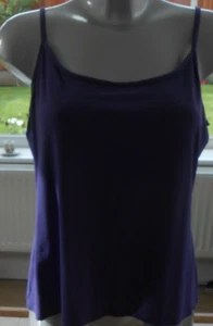 ladies top strappy sleeves size 18 colour navy per una viscose - Picture 1 of 3