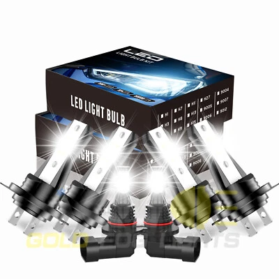 For Mercedes-Benz SL500 2003-2006 White LED Headlight + Fog Light Bulbs Kit 6pcs - Изображение 1 из 4