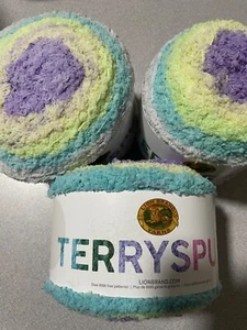 Lot of 3 - Lion Brand Terryspun Yarn 3.5 oz each - Color: Firefly - Discontinued - Picture 1 of 4