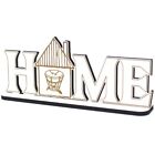 Decorative home stand wood - timber - 28x12 cm wooden decoration