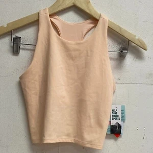 DSG Girl's Shelf Bra Tank Peach Milk Solid Racerback Sleeveless DAG23712 - Picture 1 of 4