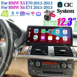 Carplay Car Stereo Radio GPS Head Unit 8 Core 4+64GB For BMW X5 X6 2011-2013 CIC - Picture 1 of 16