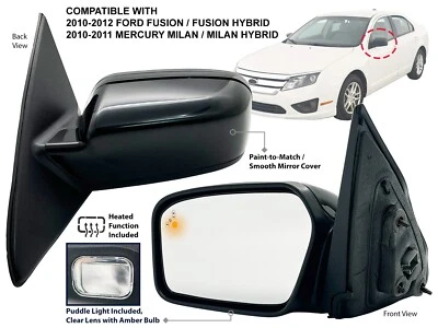 Espejo retrovisor para Ford Fusion 2010 2011 Mercury Milan 2010-2012 con lado del conductor BSD Foto 1 de 4