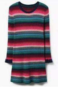 Gymboree Girls Red Green Ruffle Stripe Christmas Holiday Dress Nwt Size Xs 4 - Picture 1 of 1