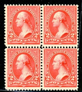 USA #252a MINT BLOCK OF 4 TYPE III - THREE NH MINT NH  - Picture 1 of 2