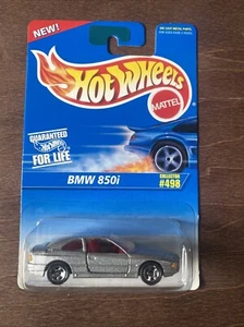 Hot Wheels - BMW 850i 1995 - #498 - escama de metal plateado 5 radios - nuevo - Imagen 1 de 5