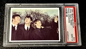 PSA 9 Paul McCartney Rookie Card 1964 Beatles Color #23 Topps John Lennon Ringo - Picture 1 of 3