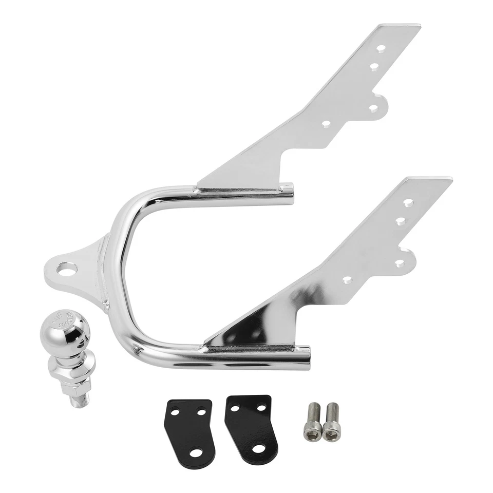 Chrome Trailer Hitch W/ Ball Fit For Harley Touring Electra Glide FLHT FLHR FLTR - Image 1 of 4