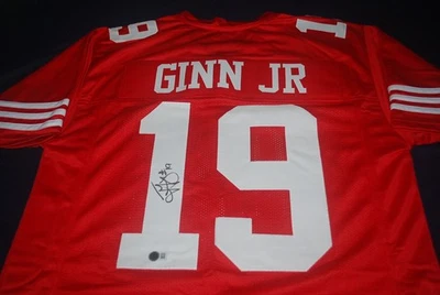 TED GINN JR 旧金山 49 人队签名球衣 贝克特 见证 1W548288 — 第 1/3 张图片