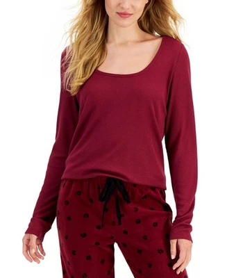 Jenni By Jennifer Moore Womens Solid Long-Sleeve Pajama Top Only,1-Piece Size XS - Image 1 of 3