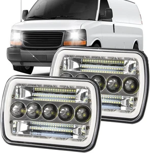 Fari 5x7 7x6 con DRL e Segnale di Direzione, Luminosità 800% Xenon Bianco H6054 H... - Foto 1 di 10