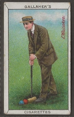 GALLAHER-SPORTS SERIES 1912-#012- CROQUET - WHITAKER  - Image 1 of 2