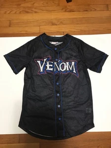 2023' MARVEL Venom Graphic Design Mesh Button Up Sport Style Jersey Adult Unisex - Picture 1 of 11