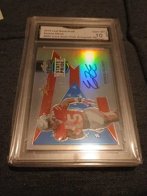 Ezekiel Elliott 2016 Leaf Metal Draft #SP-EE2 Rookie Auto GMA 10 - Image 1 of 2