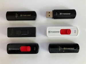 Job Lot 4GB x 6 Transcend & SIPP USB 2.0 Flash Drive Memory Sticks - Photo 1/1