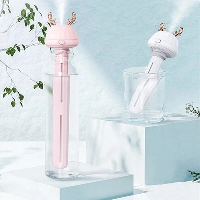 Portable Silent Detachable Air Humidifier Refresher Cartoon Bottle Mist Maker - Image 1 of 4