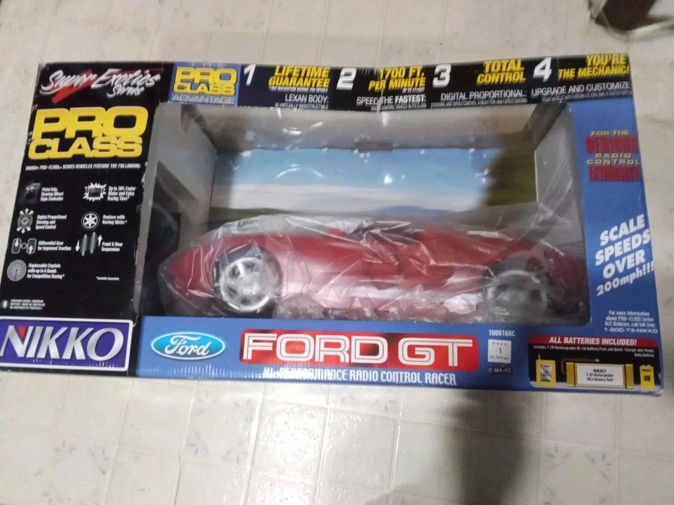 Vintage Nikko Pro Class R/C Ford GT Red,1/10 Th.Excellemt Condition.HTF - Image 1 of 4